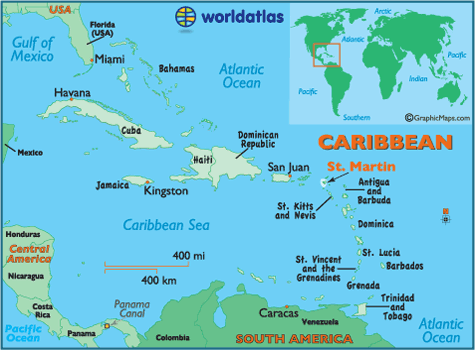 Map of St Martin