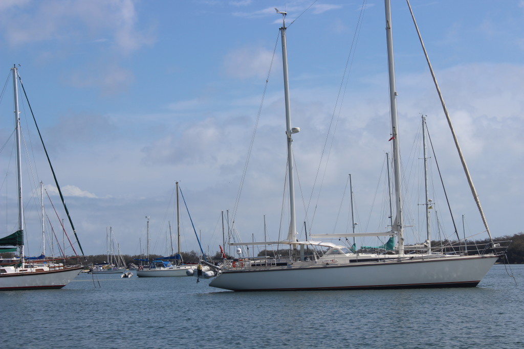 Yachts anchored on the Broadwater