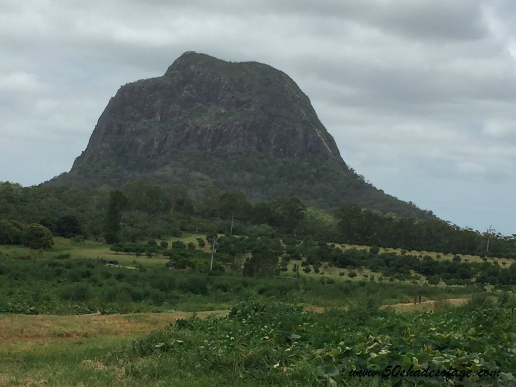 Mt Beerwah surrounded by farmland