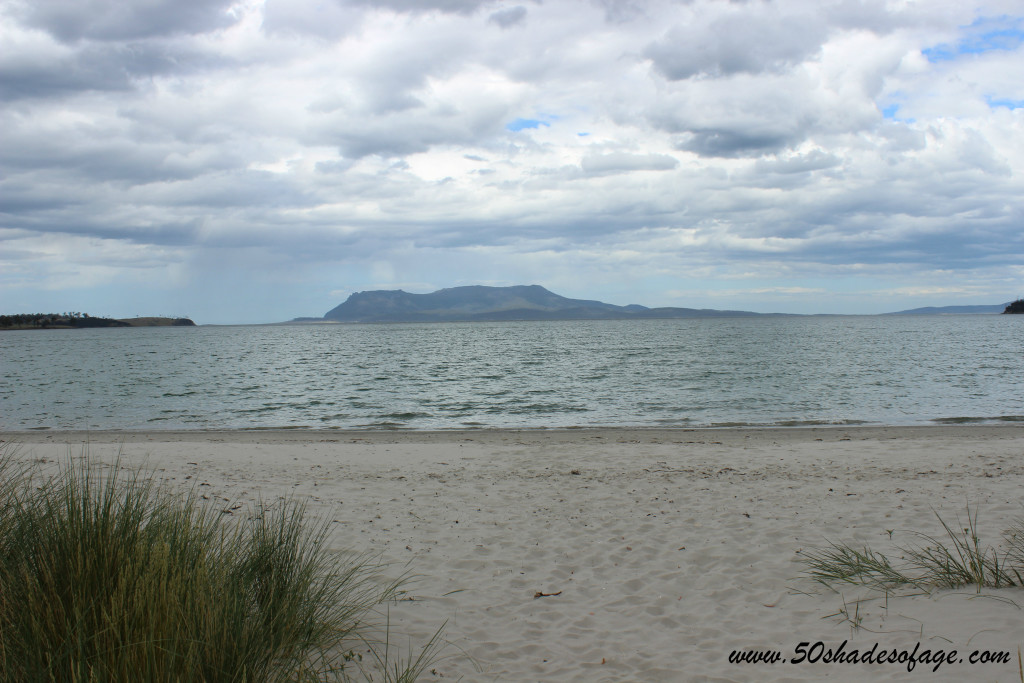 Views from Orford Beach to Maria Island