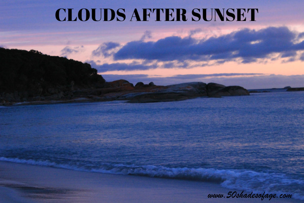Purple Clouds after Sunset at Freycinet National Park, Tas