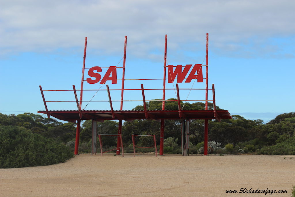 The border from South Australia to West Australia