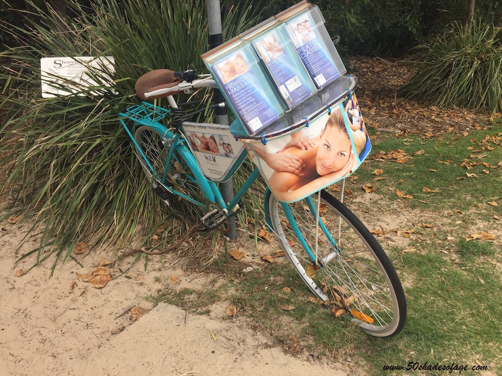 Bike at the entrance to Salt Beach