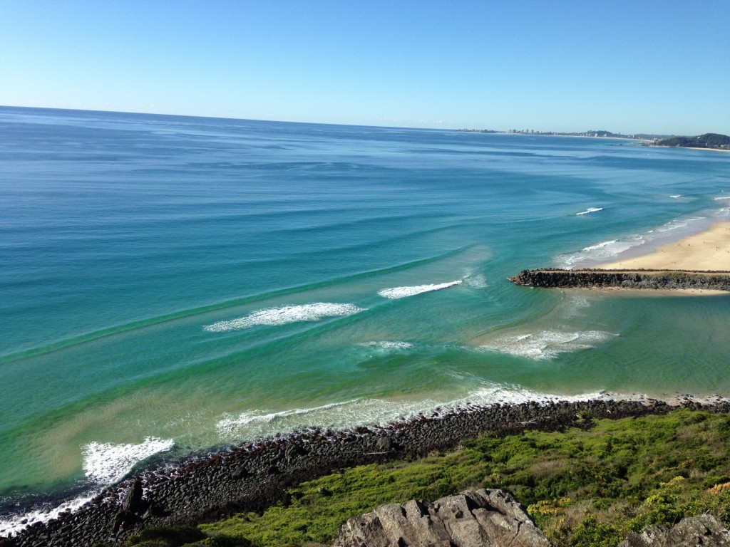 View from Burleigh Headland looking south towards Palm Beach